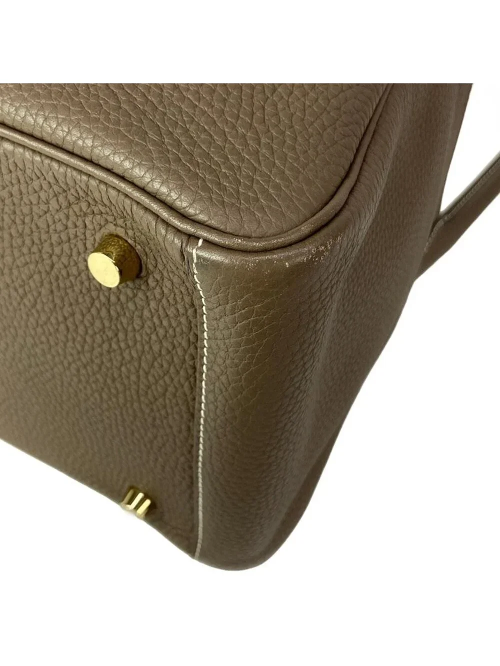 Hermes Shoulder Bag Lindy 30 Etoupe Gold